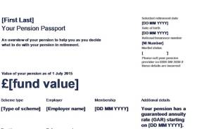 Draft Pension Passport template